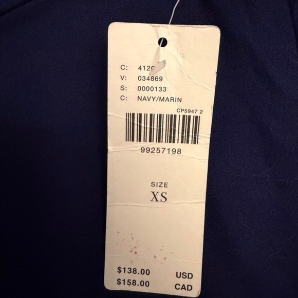 Anthropologie Belted Navy Pencil Skirt - XS - NWT $138 Retail - Picture 2 of 7